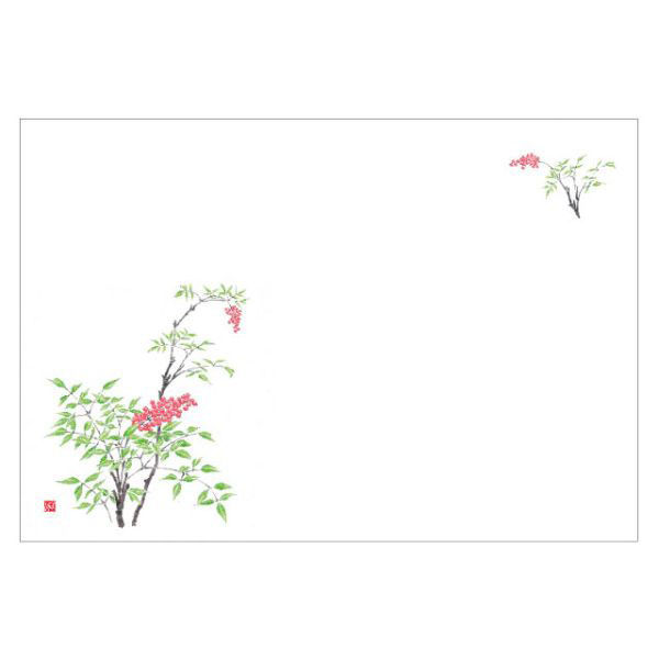 カミイソ産商 テーブルマット 尺3寸 No.408 南天 72000408 1袋(100個)（直送品）