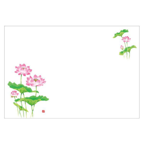 カミイソ産商 テーブルマット 尺3寸 No.411 ハス 72000411 1袋(100個)（直送品）