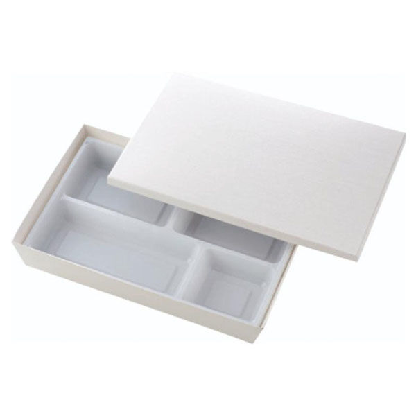 アヅミ産業 弁当容器 HSH-90-60 テーパー型貼箱 (白木目調エンボス) 8HO11-A 1ケース(100個(25個×4))（直送品）