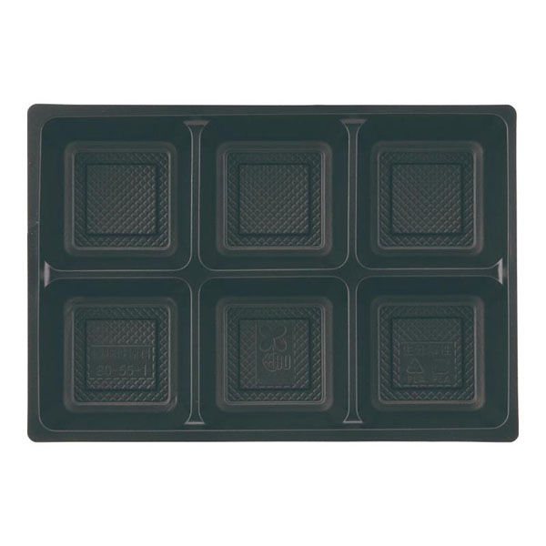 PLA80551B 植物性プラスチックトレー 80-55-1 PLA-HG 黒(本州/四国) 8HO11-B18（直送品）