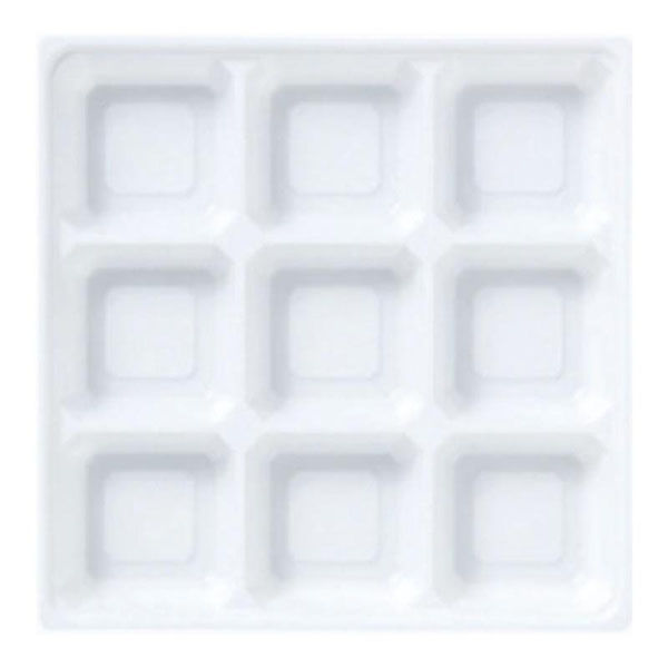アヅミ産業 AP-80-80 9ツ仕切 (白) AP8080WH 1ケース(300個(50個×6))（直送品）