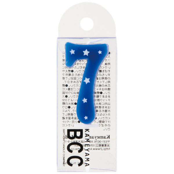 カメヤマ 贈答用飾り ナンバーキャンドル スター 7番 ブルー B7539-07-07BL 1ケース(120個(10個×12))（直送品）