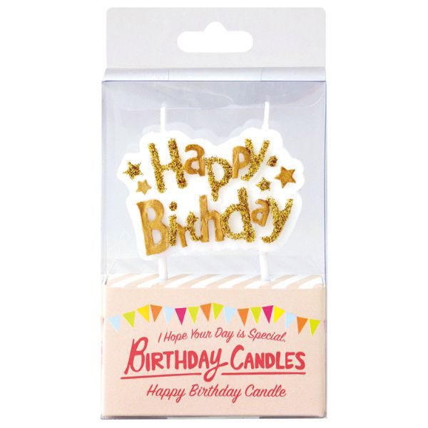 カメヤマ 贈答用飾り バースデーケーキキャンドル ゴールド BA323-00-00GO 1ケース(144個(12個×12))（直送品）