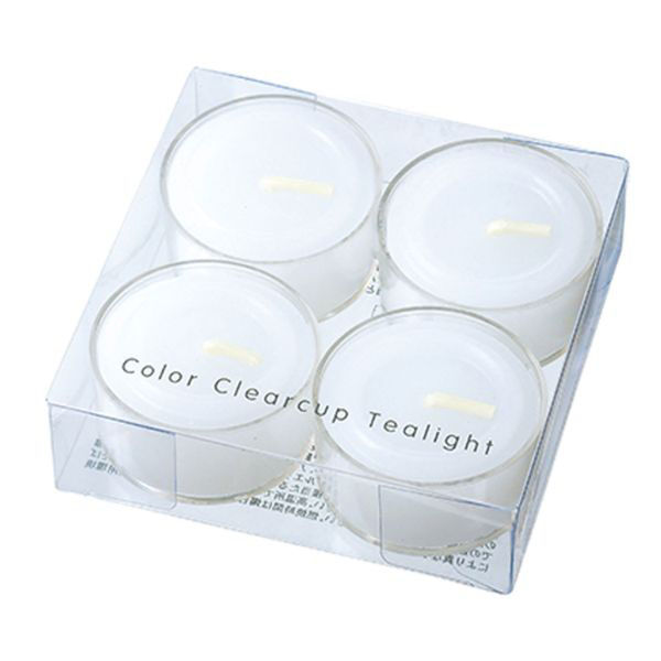 カメヤマ キャンドル クリアカップティーライト4個入 BA825-00-10WK 1ケース(72個(6個×12))（直送品）