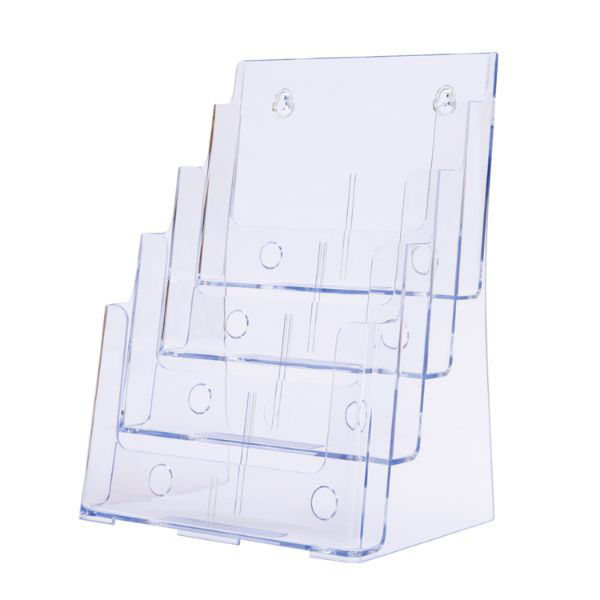 クルーズ アクリル什器 カタログケース A4・4段 CR77401 1ケース(6個)（直送品）