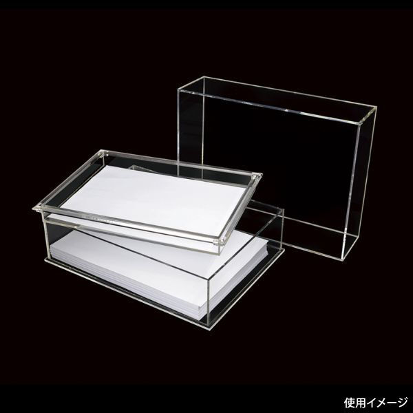 クルーズ アクリル什器 アクリル決済箱 中蓋付 A6 CRC8503 1点（直送品）