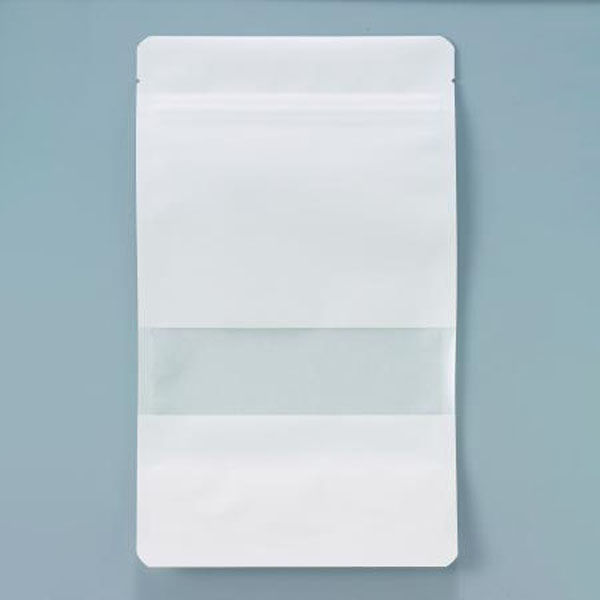 ベリーパック チャック付き袋 CWT-3 クラフト袋窓抜チャック付 白 1ケース(1000個(50個×20))（直送品）