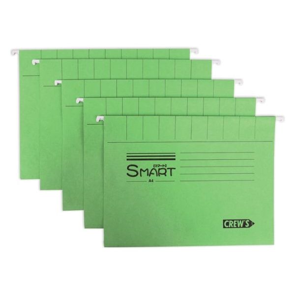 クルーズ 筆記具 ハンギングファイル グリーン 5枚入 H6527-CRE05 1ケース(50個)（直送品）