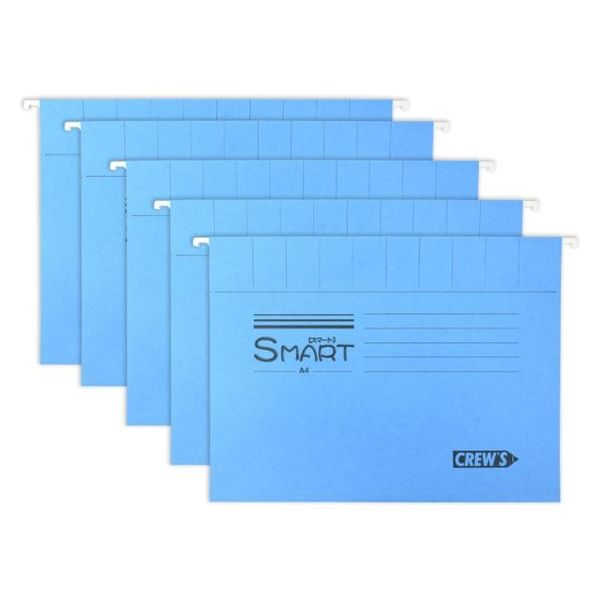 クルーズ 筆記具 ハンギングファイル ブルー 5枚入 H6527-CRE06 1ケース(50個)（直送品）