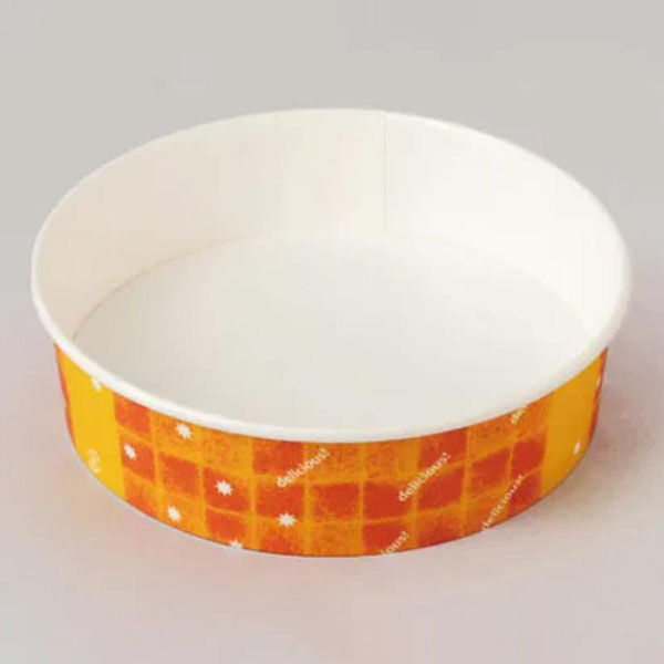 東洋アルミエコープロダクツ 耐熱ペーパーカップ K8151A 丸150φオレンジ 1ケース(800個(100個×8))（直送品）