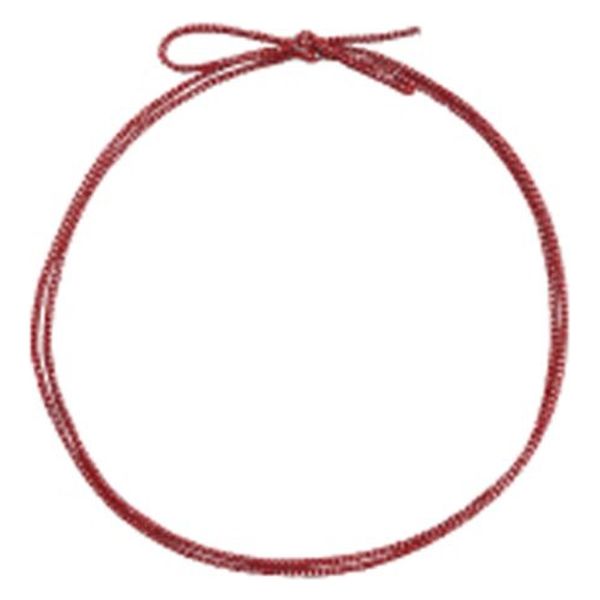 イグチ ラッピング用品 4ッ打ラメ入りゴム 2重片花結び 62cm 赤×銀 KH04262RS 1ケース(1000個(100個×10))（直送品）