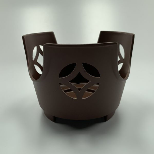 マイン 固形燃料用コンロ M10-796 丸こんろ七宝 素焼き茶(大) 1ケース(100個)（直送品）