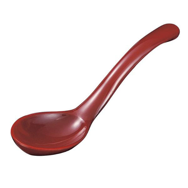 マイン メラミン食器 M10-955 レンゲ 赤 1袋(10個)（直送品）