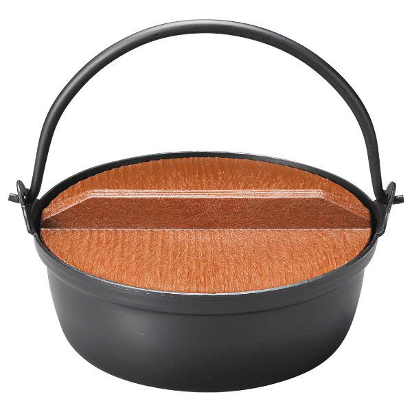 マイン M11-099 黒鍋 深 φ18 ツル付 樹脂蓋 1点（直送品）