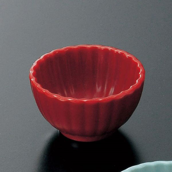 マイン メラミン食器 M11-192 小鉢 薬味入れ 赤 10個入 1点（直送品）