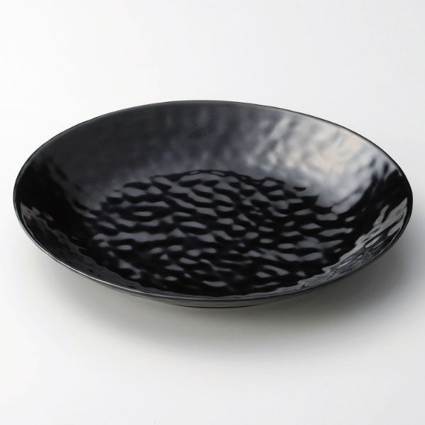 マイン メラミン食器 M11-372 大皿 φ30 黒 1袋（直送品）