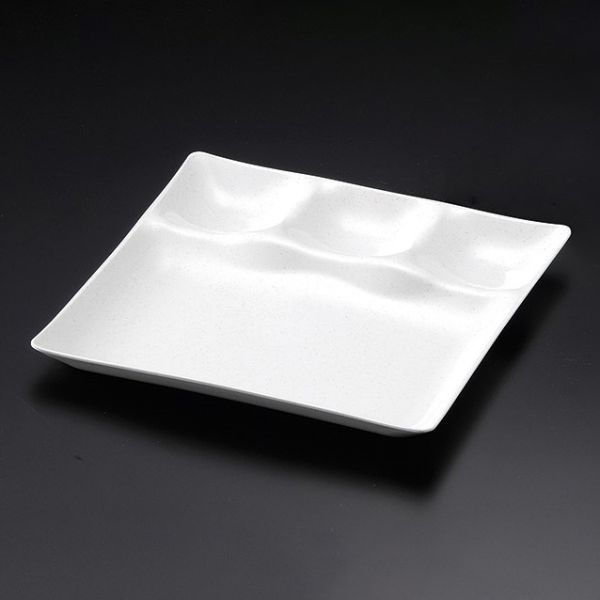 マイン 皿 M11-527 角プレート コンビ 白 1袋（直送品）