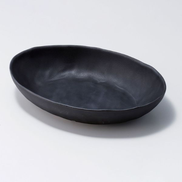 マイン M11-667 耐熱オーバル皿 黒 1ケース(40個(5個×8))（直送品）