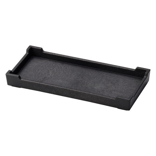 マイン カスタートレー M44-163 カスター盆 ブラック 10.5×23 1点（直送品）