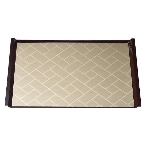 マイン お盆 M44-396 長角盆 雅 450×335 金 ノンスリップ 1ケース(20個)（直送品）