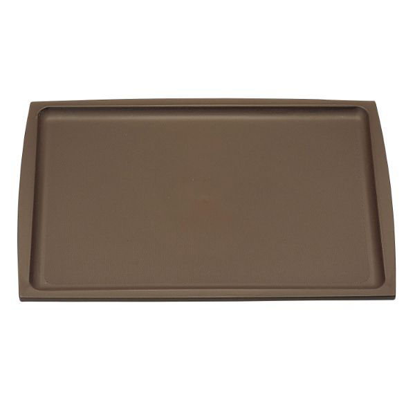 マイン お盆 M44-413 長角盆 390×300 ブラウン ノンスリップ 1ケース(30個)（直送品）
