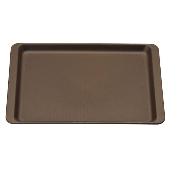 マイン お盆 M44-423 長角盆 360×252 ブラウン ノンスリップ 1ケース(40個)（直送品）