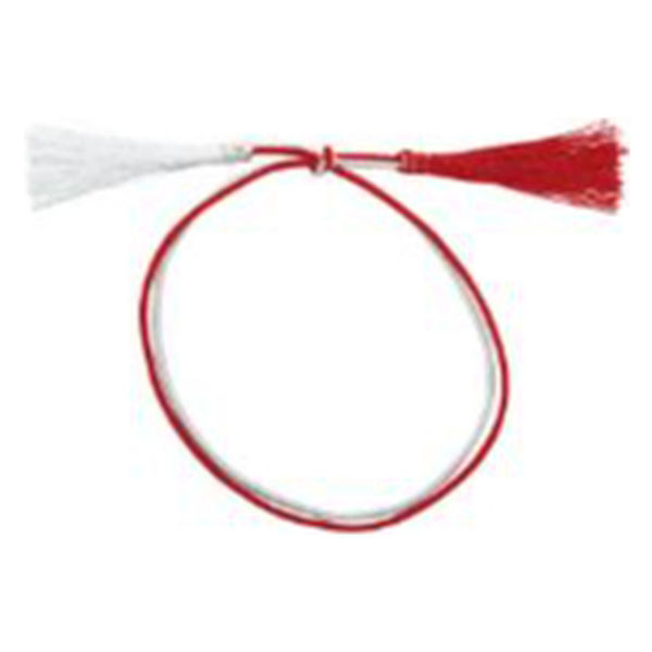 イグチ 装飾資材 No.5ゴム房 Aタイプ(二重) 特小26cm 赤白金糸入 OKG1226RWR 1ケース(1000個(100個×10))（直送品）