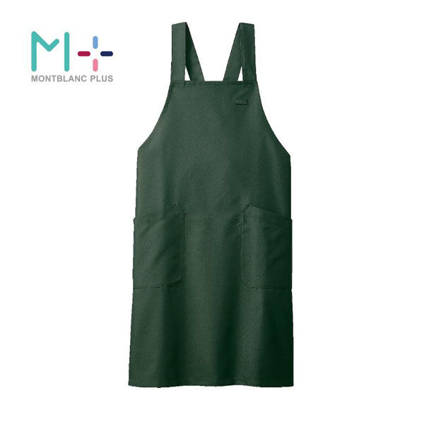 住商モンブラン 胸当てエプロン エプロン 兼用 ボトルグリーン F SA003-33_F 1点（直送品）