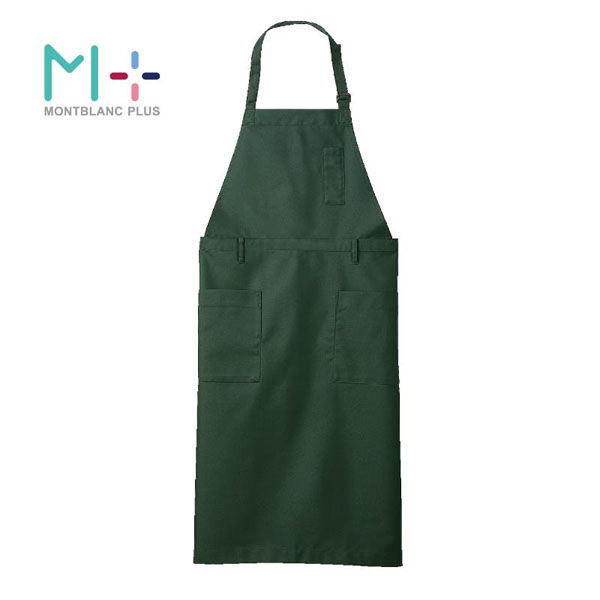 住商モンブラン 胸当てエプロン エプロン 兼用 ボトルグリーン 2way SA004-33_F 1点（直送品）