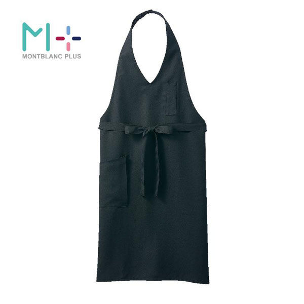 住商モンブラン 胸当てエプロン エプロン 兼用 黒 F SA005-93 SA005-93_F 1点（直送品）