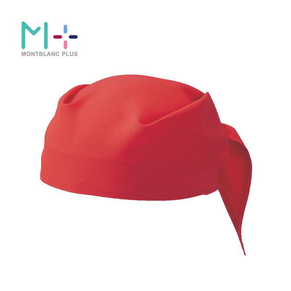 住商モンブラン 店舗スタッフ用帽子 三角巾バンダナ レッド F SH004-71_F 1点（直送品）