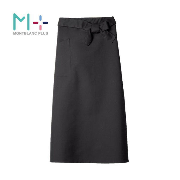 住商モンブラン ロングエプロン 黒 F SP002-93_F 1点（直送品）