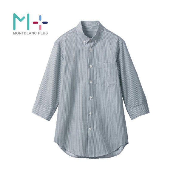 住商モンブラン 七分袖シャツ シャツ 兼用 7分袖 グレー S SS003-92 SS003-92_S 1点（直送品）