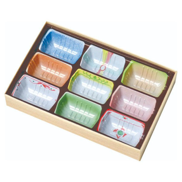 アヅミ産業 折箱 W-90-60 シャクリ蓋(T90-60C柄) W-A006 1ケース(80個(10個×8))（直送品）