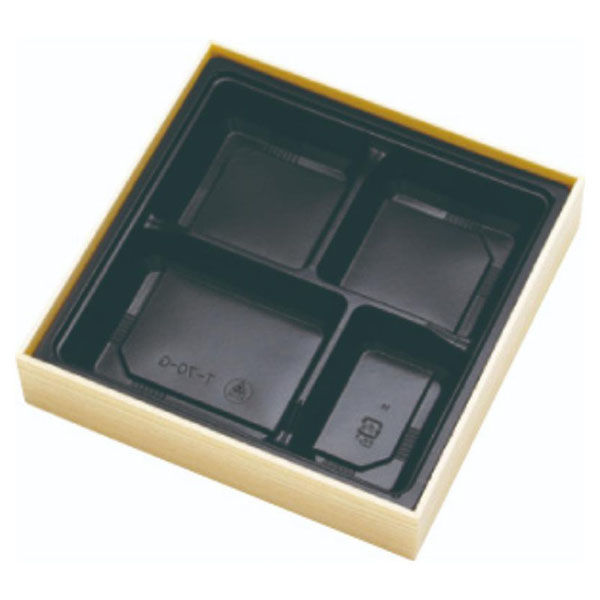 アヅミ産業 折箱 W-70 シャクリ蓋(T70-G黒) W-A010 1ケース(90個(10個×9))（直送品）