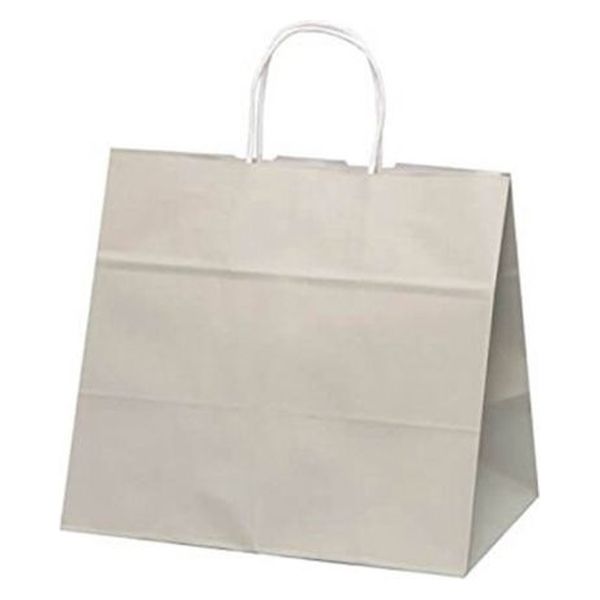 パックタケヤマ 紙手提袋 自動手提袋 HV75 グレー XZT00936 1ケース(200個(50個×4))（直送品）