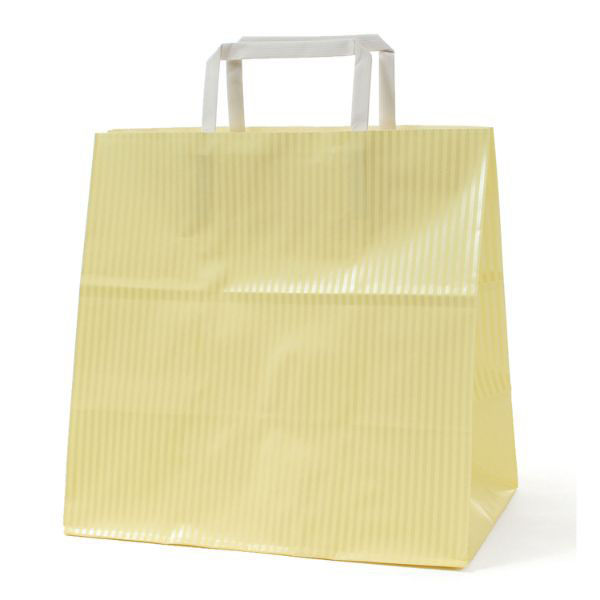 パックタケヤマ 紙手提袋 平紐手提袋 H平26 クリスタル イエロー XZT01017 1ケース(200個(50個×4))（直送品）