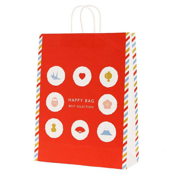 パックタケヤマ 紙手提袋 HV100 ハッピーバッグ寿 XZT66512 1ケース(200個(50個×4))（直送品）