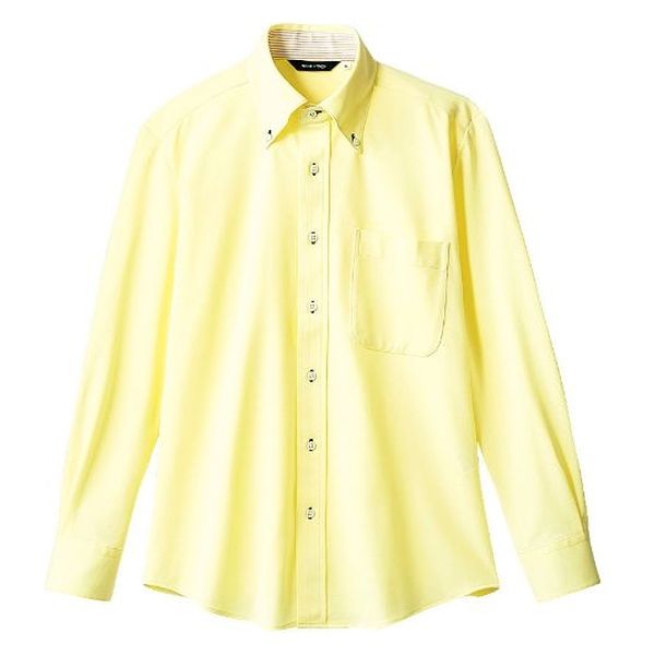 住商モンブラン ボタンダウンシャツ ZK2711-3CB_SSS ニットシャツ 兼用 長袖 イエロー SSS 1点（直送品）