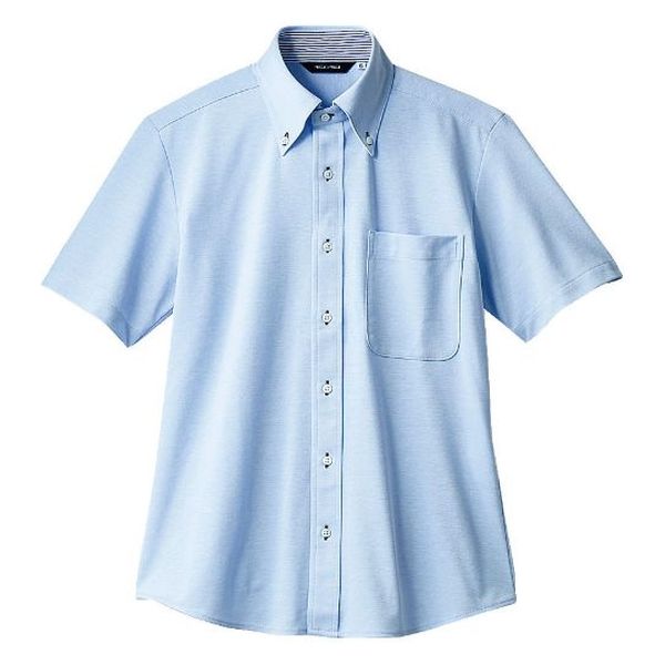 住商モンブラン ZK2712-4CB_SSS ニットシャツ 兼用 半袖 ブルー SSS 1点（直送品）