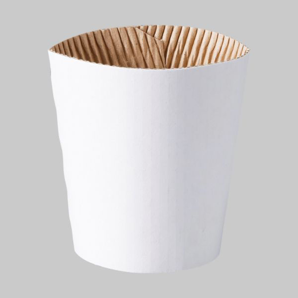 8オンスペーパーカップ用スリーブ(白) 02455 1ケース(2000個(200個×10))（直送品）