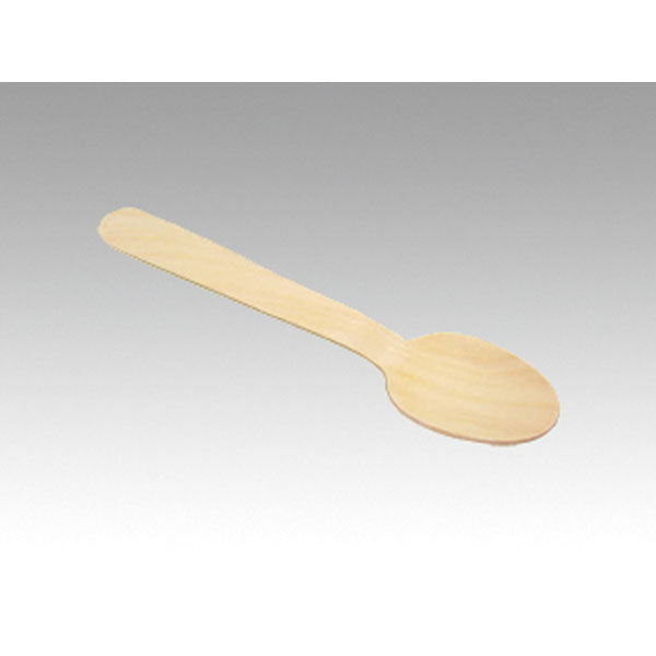 使い捨てスプーン テイクアウト用木製スプーン 140mm 100本入 00207959 1袋（直送品）