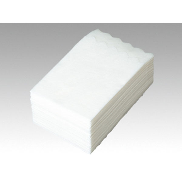 イデシギョー 6ツ折ナフキン 6ツ折 紙ナプキン 波型 無地 00190478 1袋(100個)（直送品）