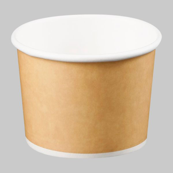 アイスカップ 12オンスアイスアンドスープカップ(クラフト風)PLAラミ 02620 1ケース(500個(25個×20))（直送品）