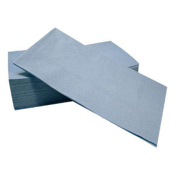 溝端紙工印刷 8ツ折ナフキン LUC-28 カラー2プライナプキン8折 ブルー 01 1ケース(2000個(50個×40))（直送品）