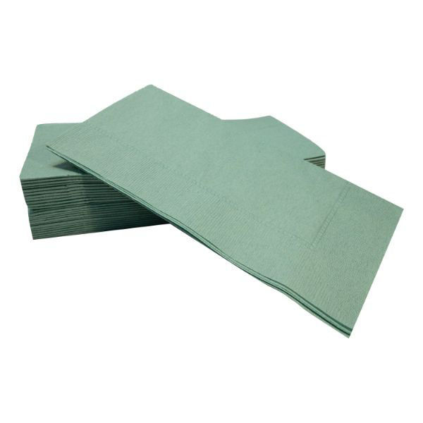 溝端紙工印刷 8ツ折ナフキン LUC-28 カラー2プライナプキン8折 グリーン 04 1ケース(2000個(50個×40))（直送品）