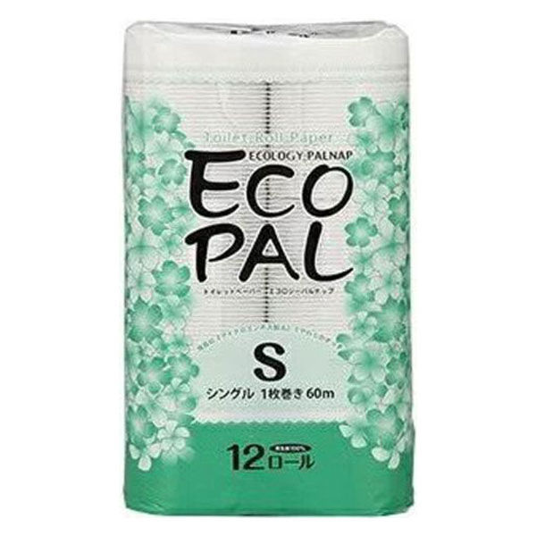 イデシギョー トイレットペーパー エコパル12ロールS 00340559 1ケース(8個)（直送品）