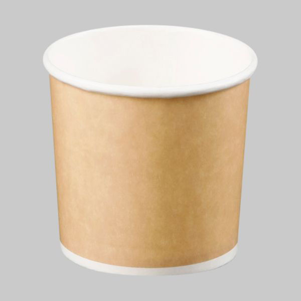 アイスカップ 8オンスアイスアンドスープカップ(クラフト風)PLAラミ 02619 1ケース(1000個(50個×20))（直送品）