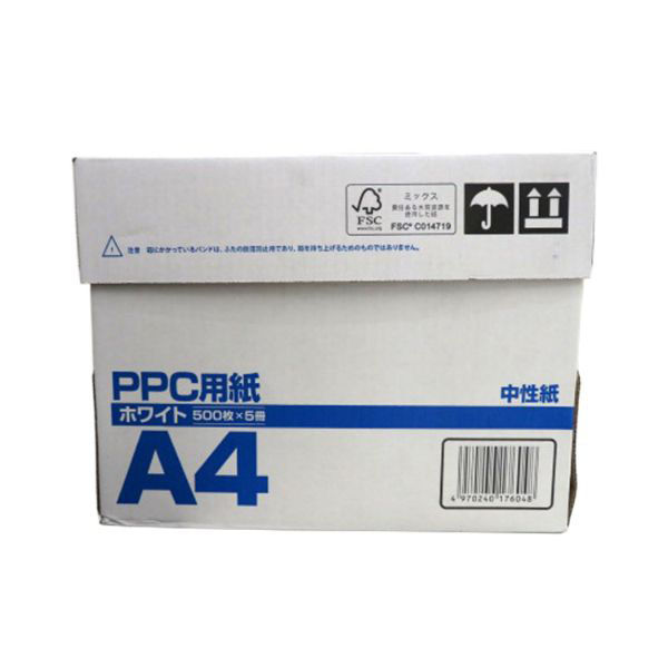 イデシギョー プリンター用紙 IDEホワイトコピー用紙 A4 500枚入 00376388 1ケース(5個)（直送品）