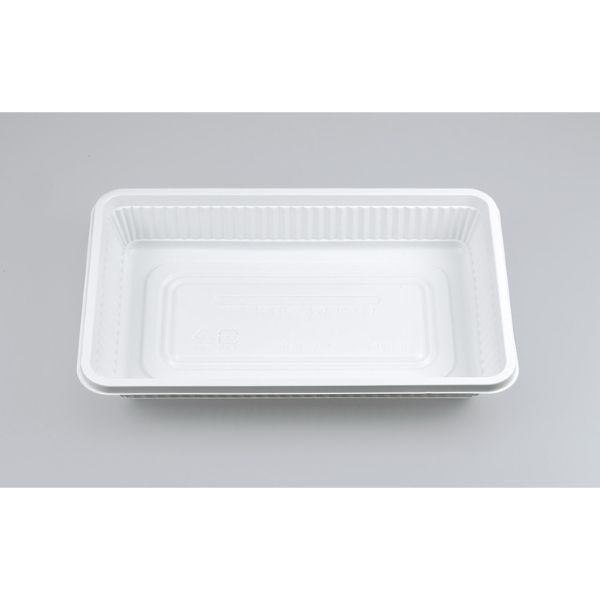 シーピー化成 弁当容器 耐熱-7 ホワイト本体(B) 0135007000075 1袋(100個)（直送品）